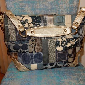 Denim Coach Patchwork Carly Purse 